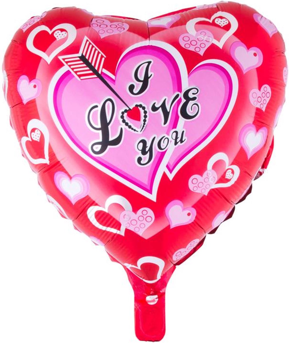 FOLIEBALLON I LOVE YOU 43CM | VALETIJNSDAG | HART